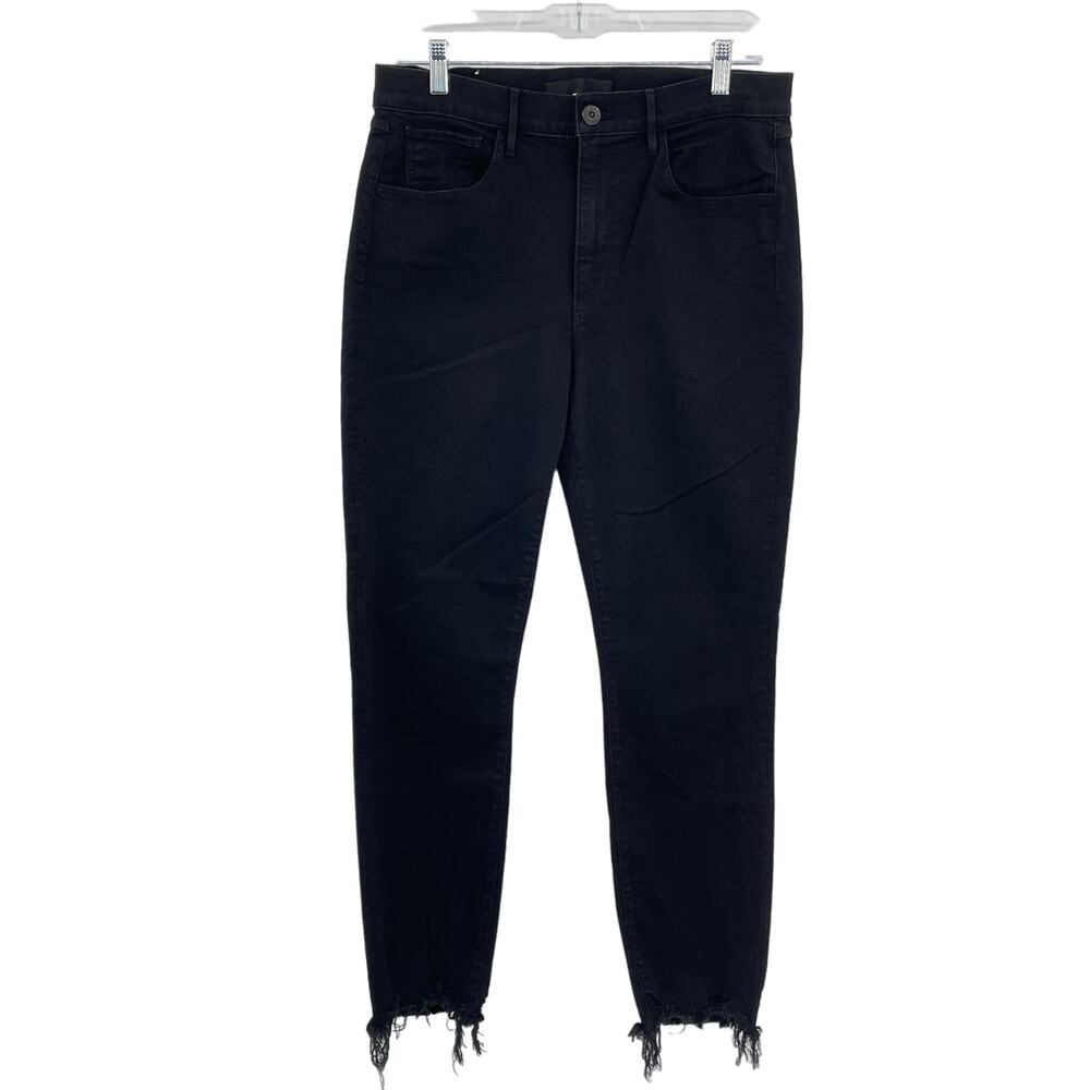3X1 High Rise Black Frayed Bottom Women's Jeans 31